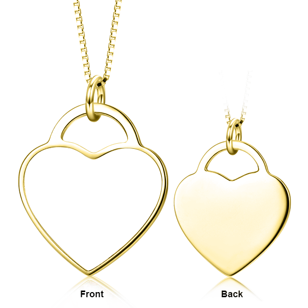 14K Gold Personalized Pets Color Photo&Text Necklace Adjustable 16β-20β
