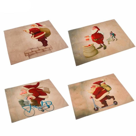 loomrack Assorted Santa Christmas Placemats Christmas Accessories