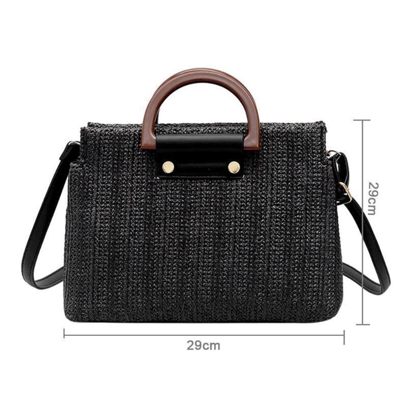 loomrack Crossbody Top Handle Straw Messenger Bag Top-Handle Bags