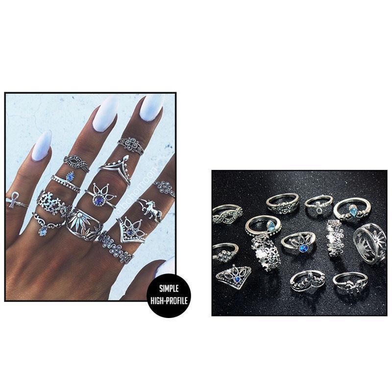 loomrack Vintage Bohemian Ring Sets Rings