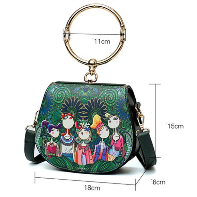 loomrack Vintage Round Handle Bohemian Fashionista Bag Top-Handle Bags