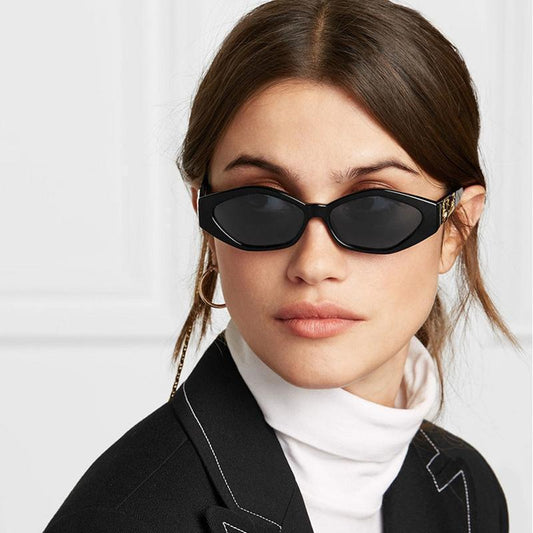 Vintage Cat Eye 3D Anti-UV Sunglasses Sunglasses Black All Grey