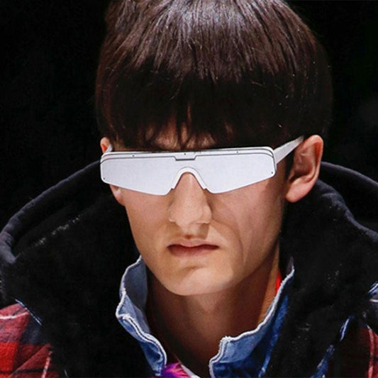 Vintage Rimless Cat Eye Sunglasses Sunglasses C1 black white