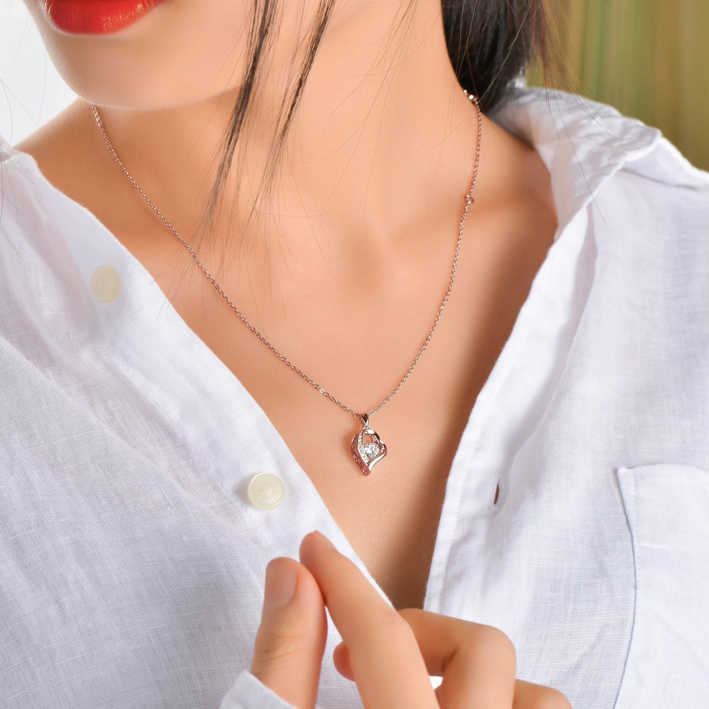 2019 Fashion Trendy Heart Necklace Mother Loving  For Women Jewelry Necklace