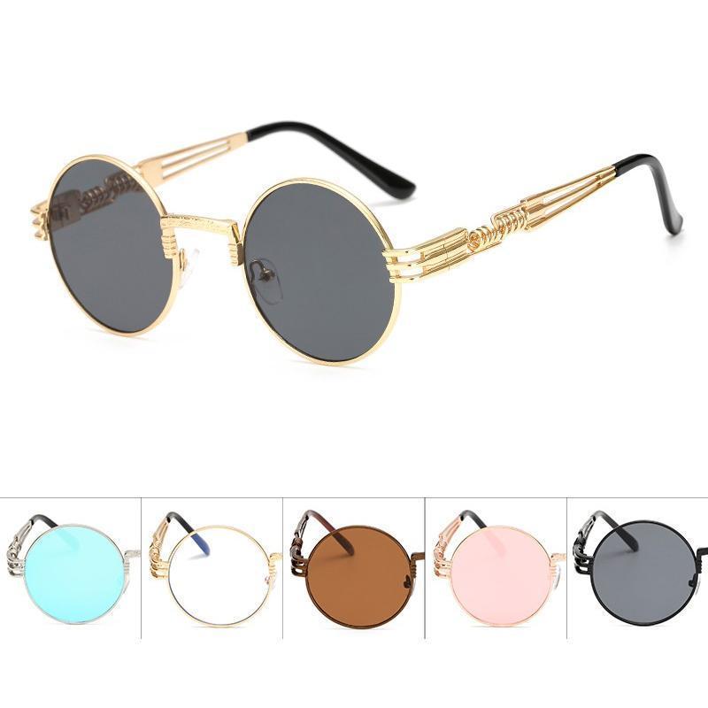 2 Chainz Vintage Sunglasses - Steampunk Round Shades Sunglasses AM 1901 C1