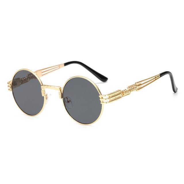 2 Chainz Vintage Sunglasses - Steampunk Round Shades Sunglasses AM 1901 C2