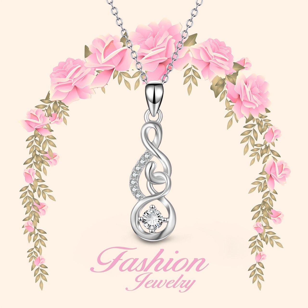 2019 Fashion Jewelry With CZ Small Trending 925 Sterling Silver Necklace For Men Or Women