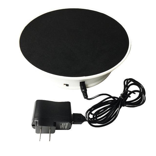 360 Degree Electric Rotating Turntable Photography Black with US plug