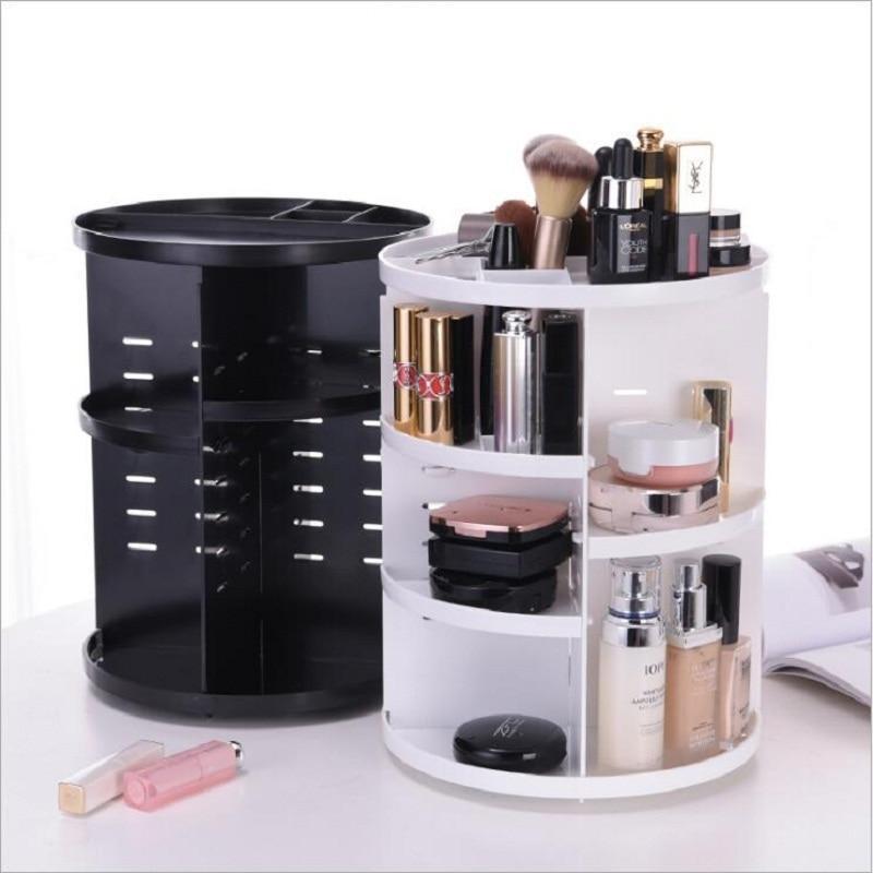 360 Rotating Makeup Organizer Makeup Accessories Black