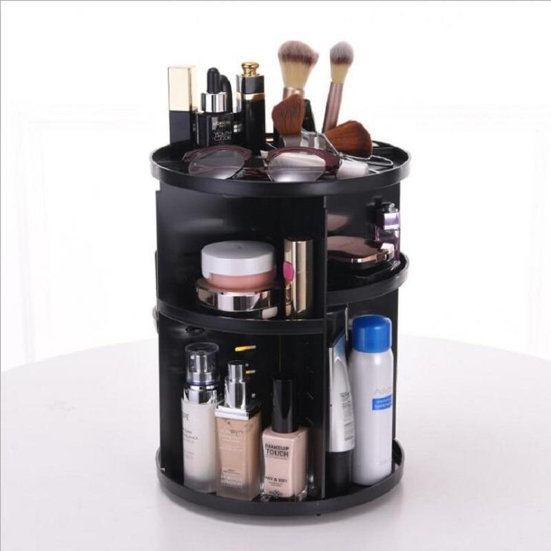 360 Rotating Makeup Organizer Makeup Accessories Black