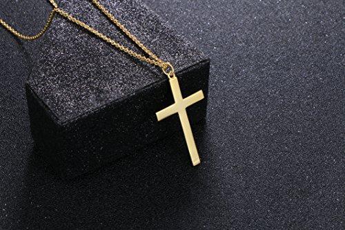 18k Gold Plated 925 Sterling Silver Cross Pendant Necklace With 18inch Cable Chain