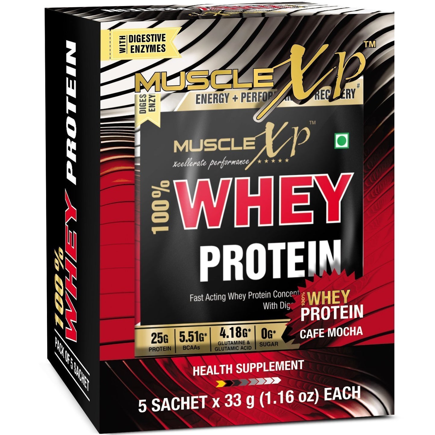 MuscleXP 100% Whey Protein - 2Kg (4.4 lbs), Double Rich Chocolate - The New Whey Standards