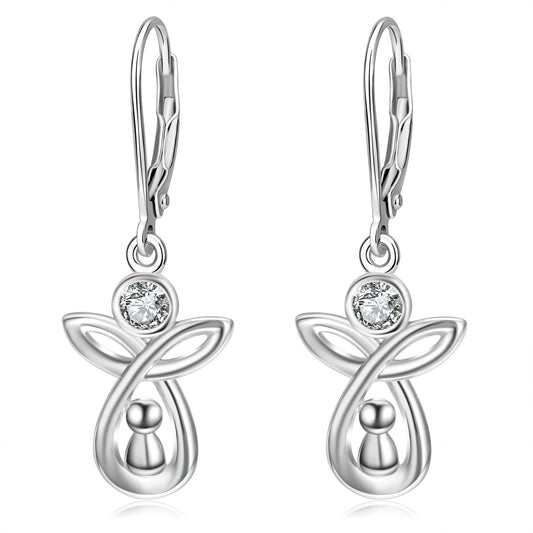 2019 Best Selling Smart Earrings White Gold Plated Earrings With Angel