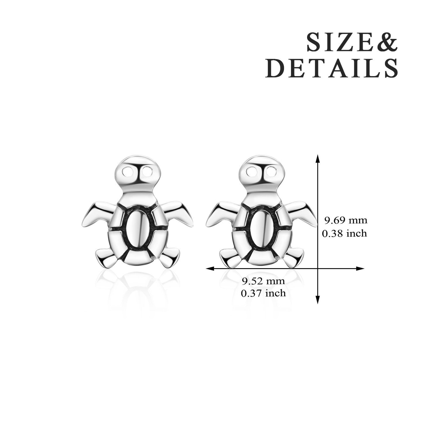 2019 Beautiful Designed Turtle Shape Earrings Silver Sterling Animal Earrings