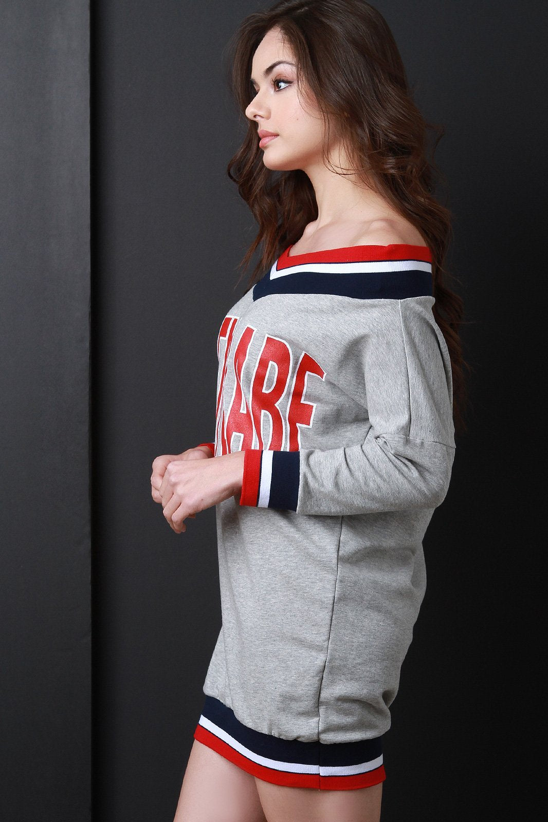 Queen Babe Varsity Sweater Dress