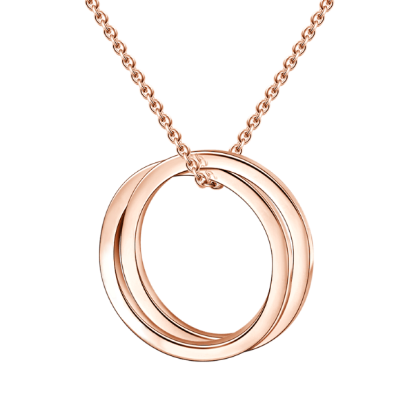 14K Gold-Personalized Engravable Double Loop Necklace Adjustable 16”-20”