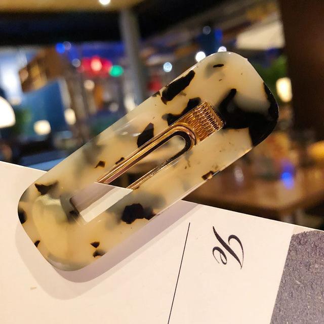 Acrylic Colorful Hair Clip Barrettes Hair Accessories Beige