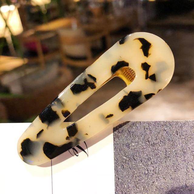 Acrylic Colorful Hair Clip Barrettes Hair Accessories Beige A