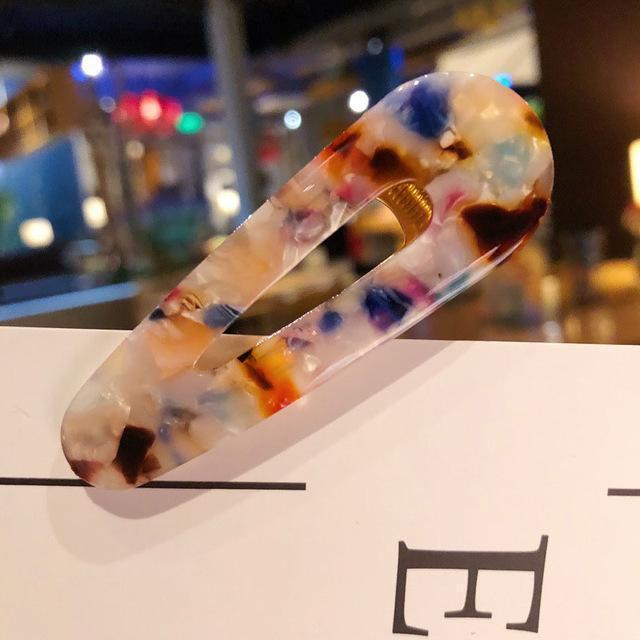 Acrylic Colorful Hair Clip Barrettes Hair Accessories Colorful A