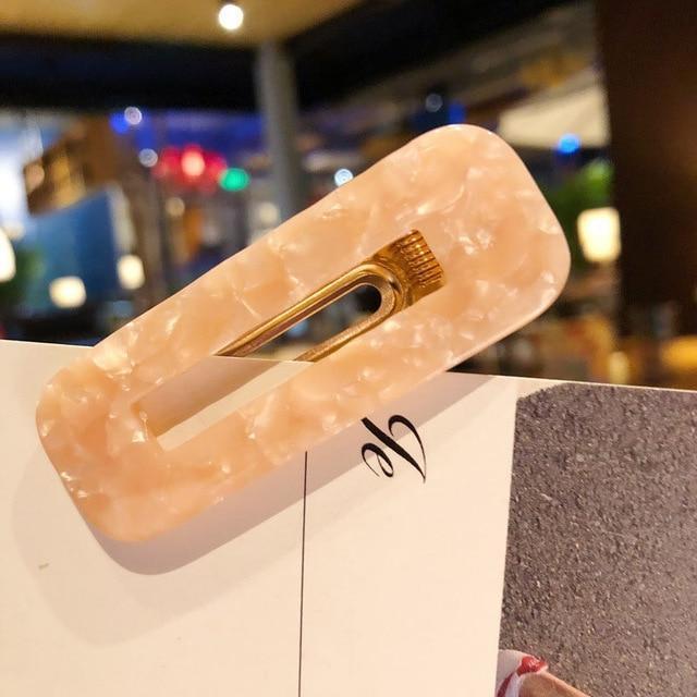 Acrylic Colorful Hair Clip Barrettes Hair Accessories Orange pink