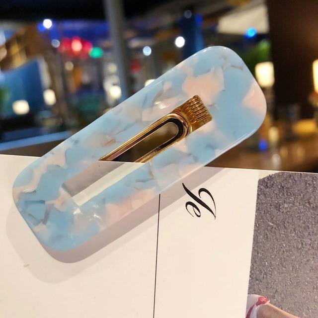 Acrylic Colorful Hair Clip Barrettes Hair Accessories Pink Blue