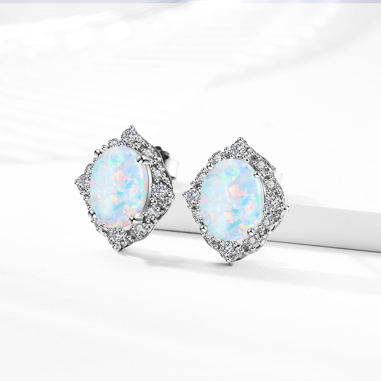 2019 Fashion Gemstone Opal Fringe New Design Jewellery Cubic Zirconia Earrings