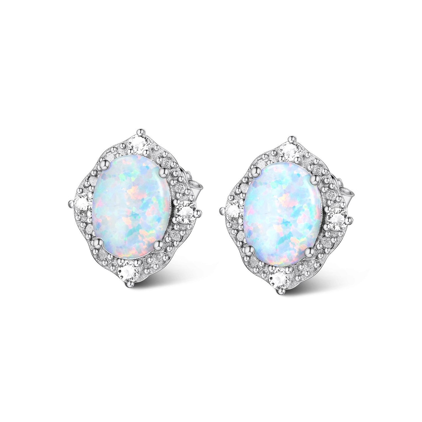 2019 Fashion Gemstone Opal Fringe New Design Jewellery Cubic Zirconia Earrings