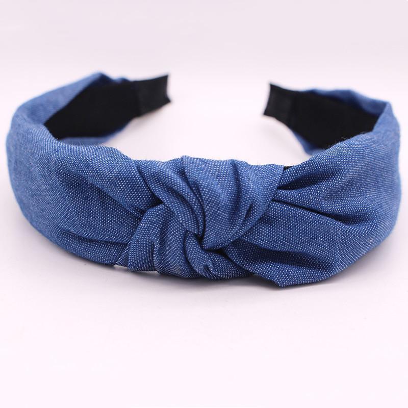 Bohemian Blue Denim Hairbands Hair Accessories Blue