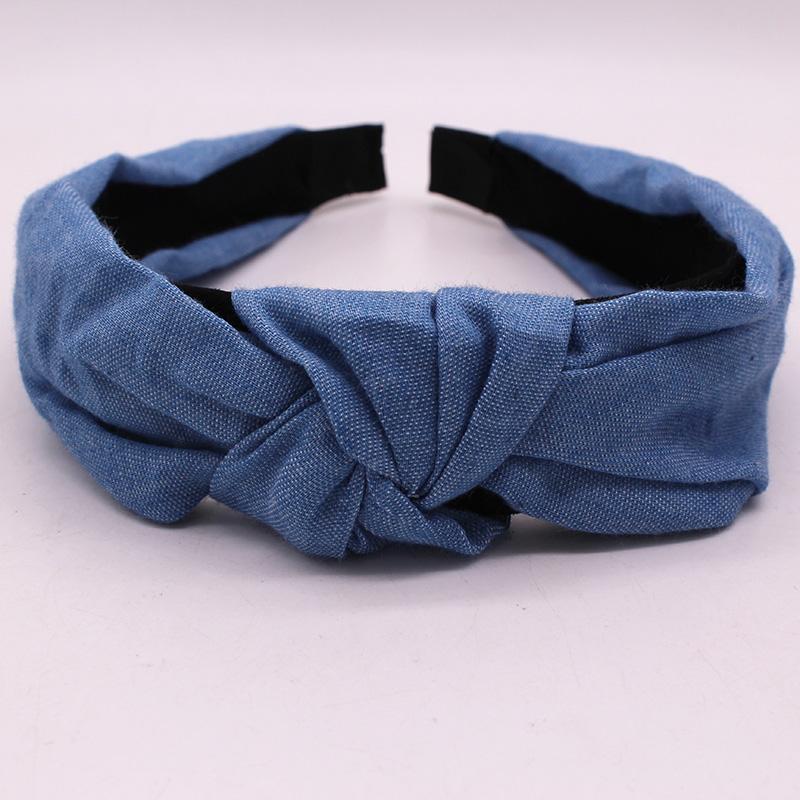 Bohemian Blue Denim Hairbands Hair Accessories Blue