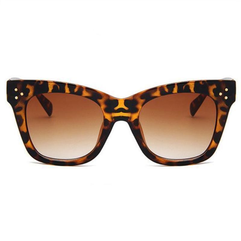 Bold Frame Classic Cat Eye Sunglasses Sunglasses leopard