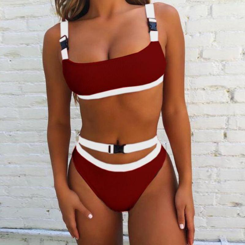 Buckle Bathing Bikini Suit Swimwear 2019 497-1 / S