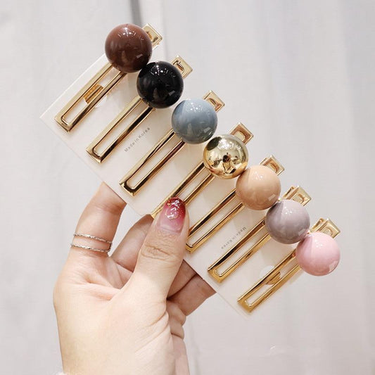 Candy Color Ball Hair Clip Barrettes HairClips pink