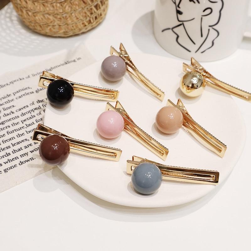 Candy Color Ball Hair Clip Barrettes HairClips pink