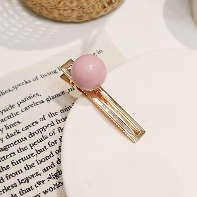 Candy Color Ball Hair Clip Barrettes HairClips pink