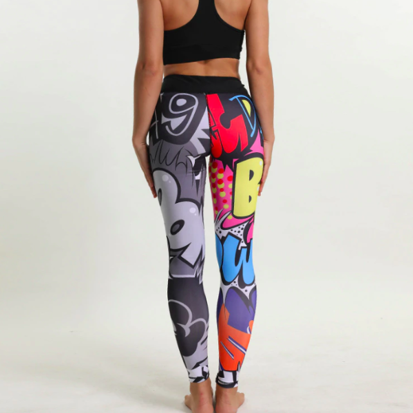 Color Digital Fun Leggings Leggings Green / S