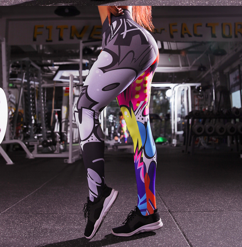 Color Digital Fun Leggings Leggings Green / S