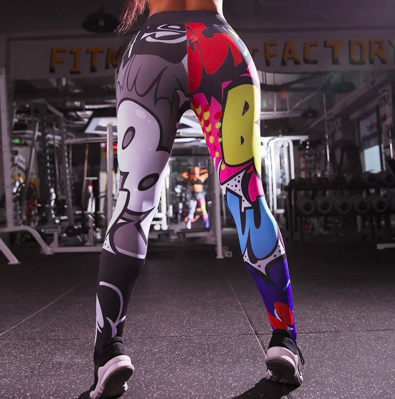 Color Digital Fun Leggings Leggings Green / S