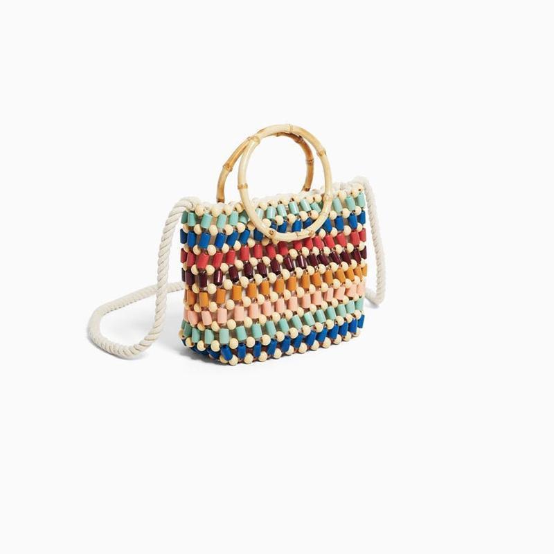 Colorful Rattan Bag Rattan Bags 22 x 18 x 7cm