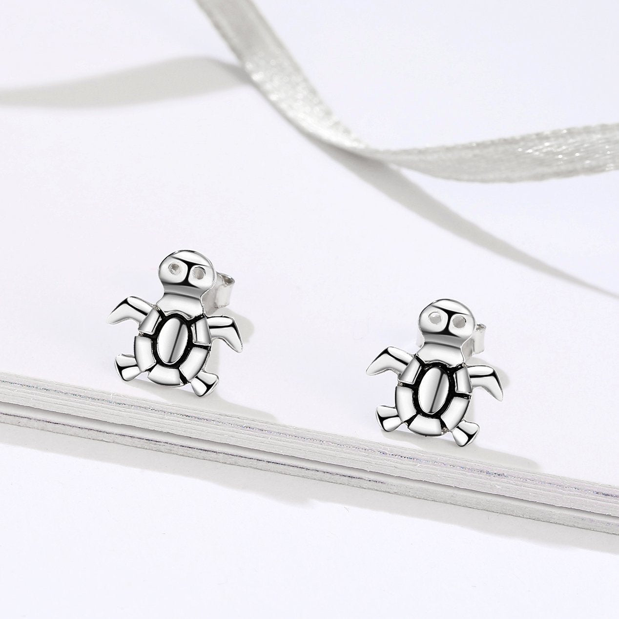 2019 Beautiful Designed Turtle Shape Earrings Silver Sterling Animal Earrings