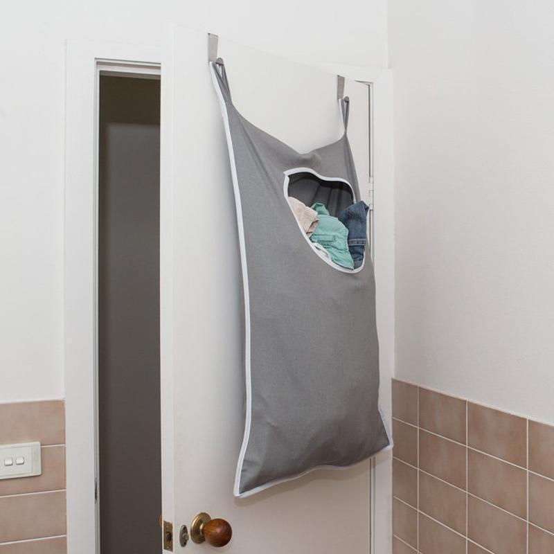 Laundry Nook - The Space Saving, Door Hanging Laundry Hamper Home Accessories Grey