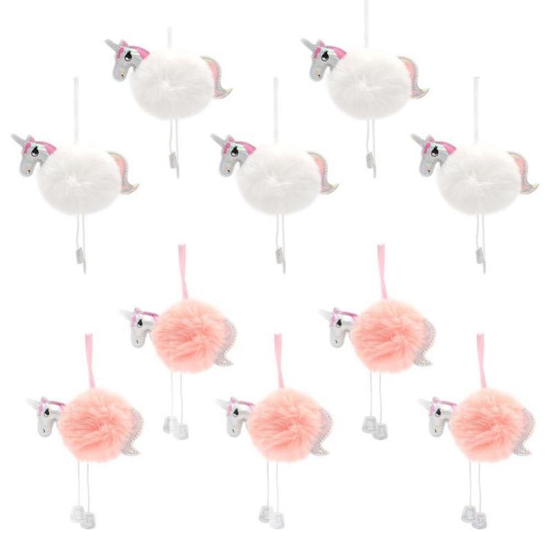 loomrack 10 Unicorn Christmas Tree Ornaments - Pom Poms Christmas Accessories
