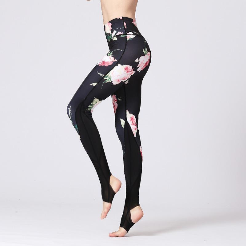 loomrack 3D Peony Flower Print Leggings Leggings As Shown Picture 2 / S