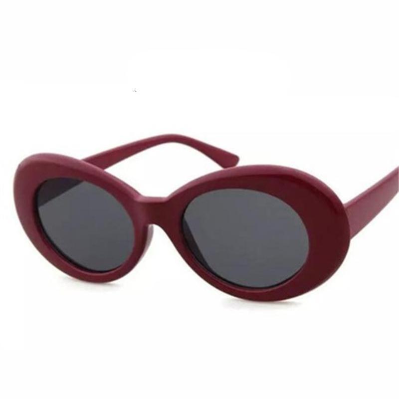 loomrack 60s Round Bold Framed Sunglassses Sunglasses Purple Red