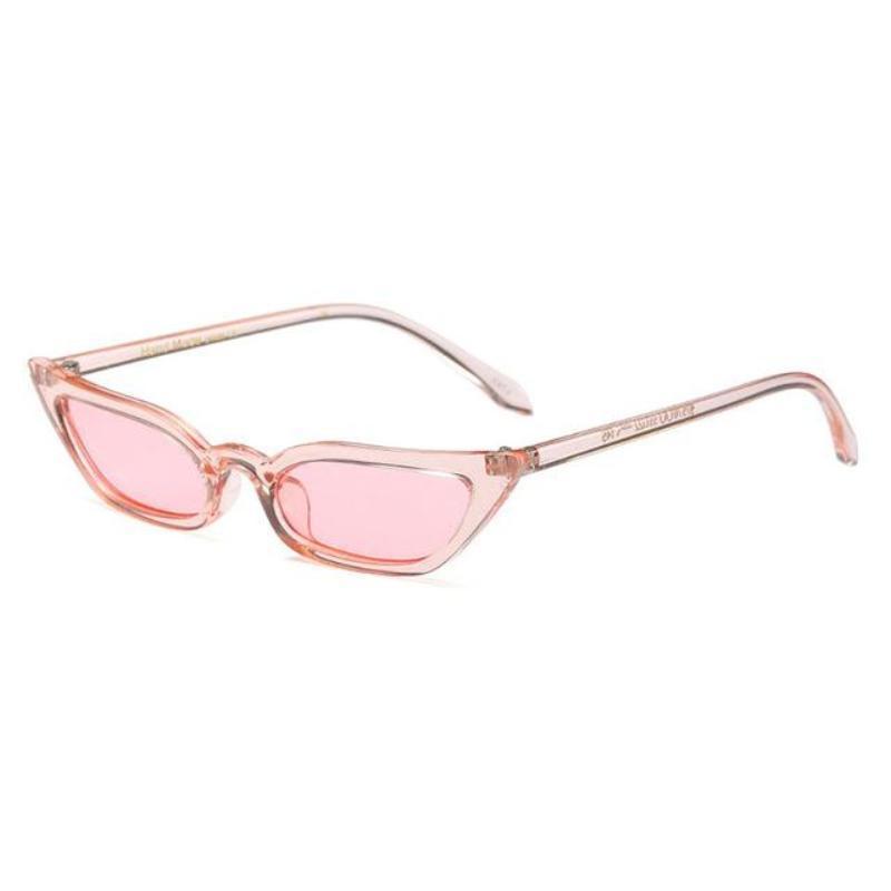 loomrack 90s Small Rectangular Pointy Sunglasses Sunglasses Pink