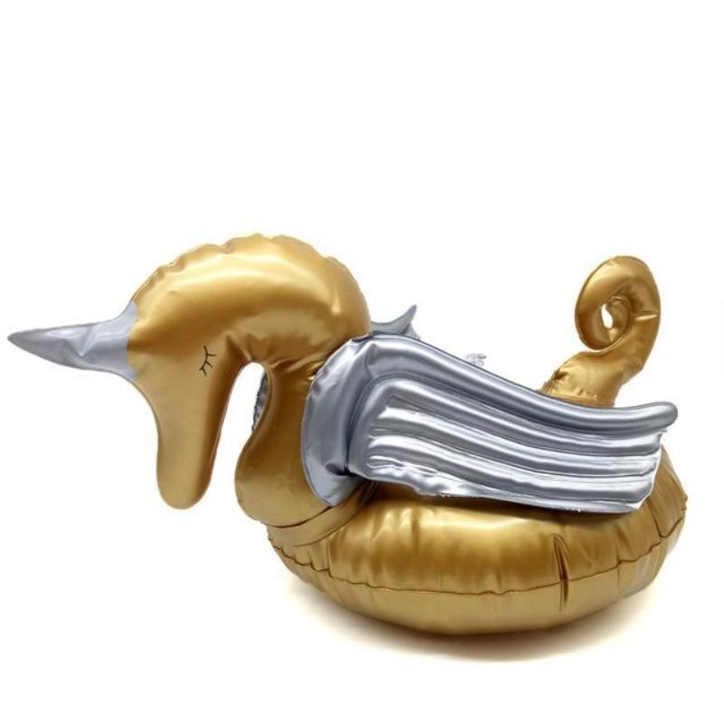 loomrack Assorted Floating Coasters Swimming Rings Gold Unicorn