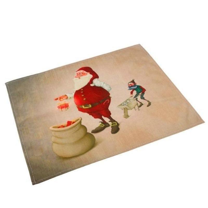 loomrack Assorted Santa Christmas Placemats Christmas Accessories Style 1