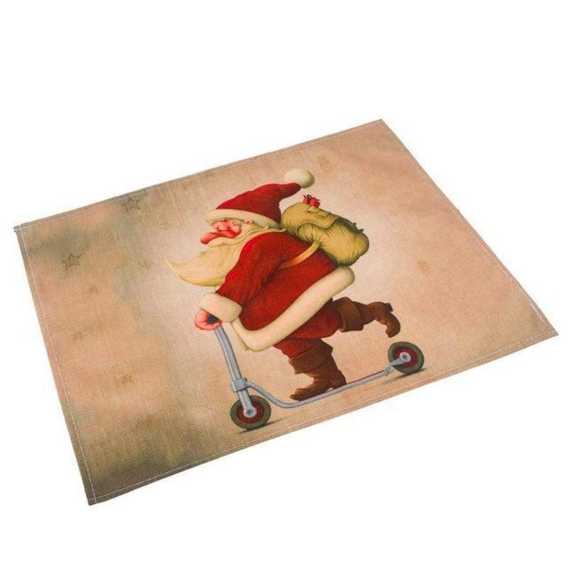 loomrack Assorted Santa Christmas Placemats Christmas Accessories Style 2