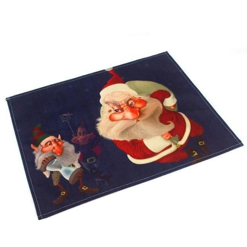 loomrack Assorted Santa Christmas Placemats Christmas Accessories Style 4