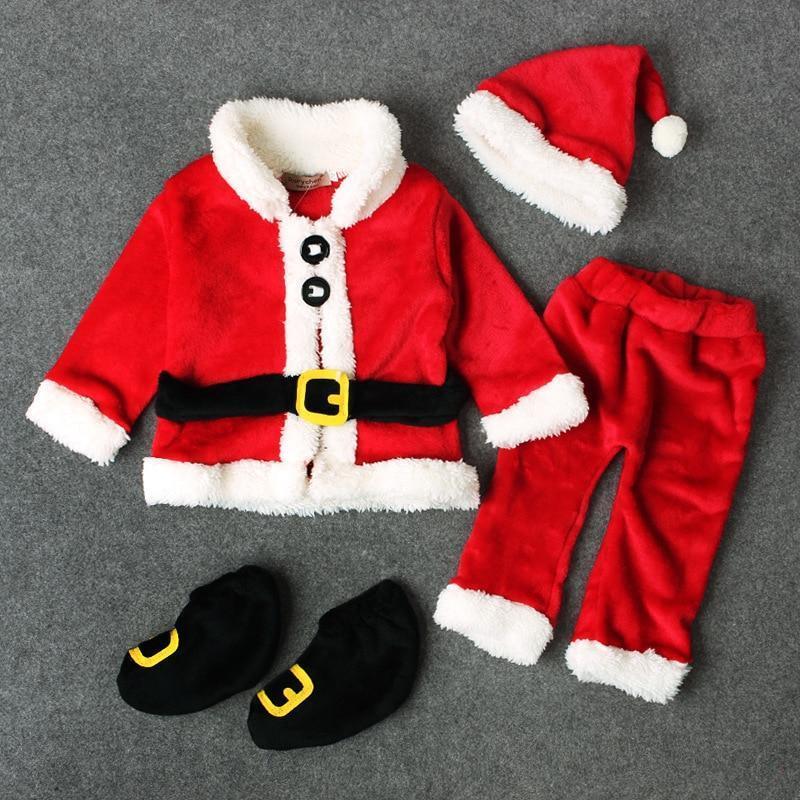 loomrack Baby Santa Suit - 4-Piece Set Christmas Clothes