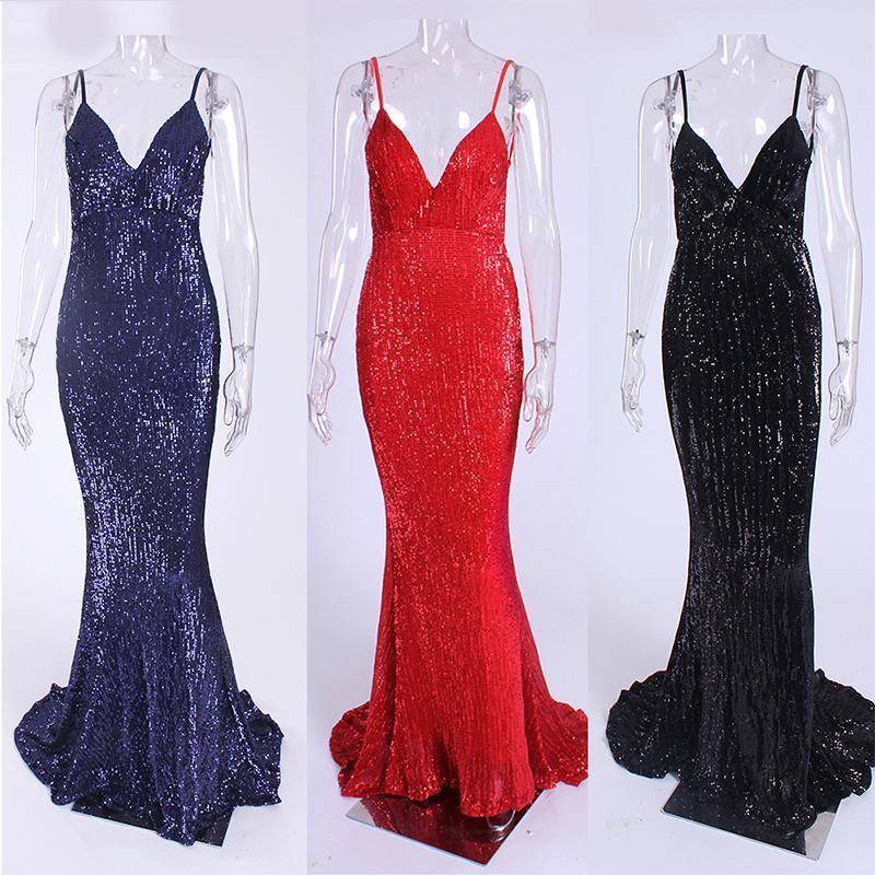 loomrack Backless Long Sequin Gown Girl's Dresses